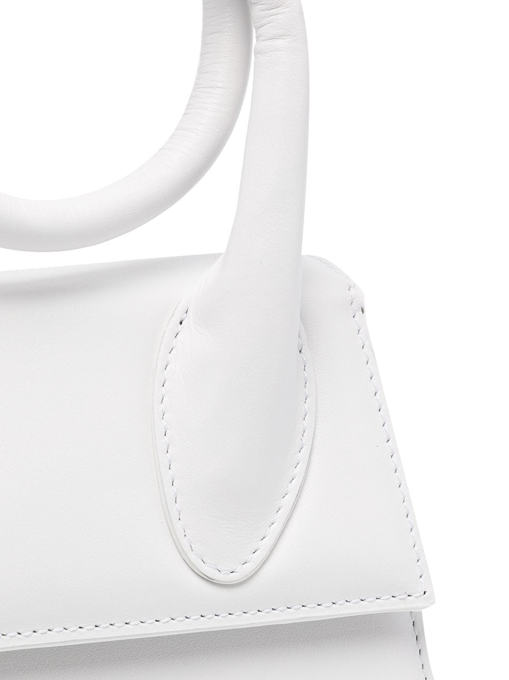 White Leather Nod Handbag for Women - FW23 Collection