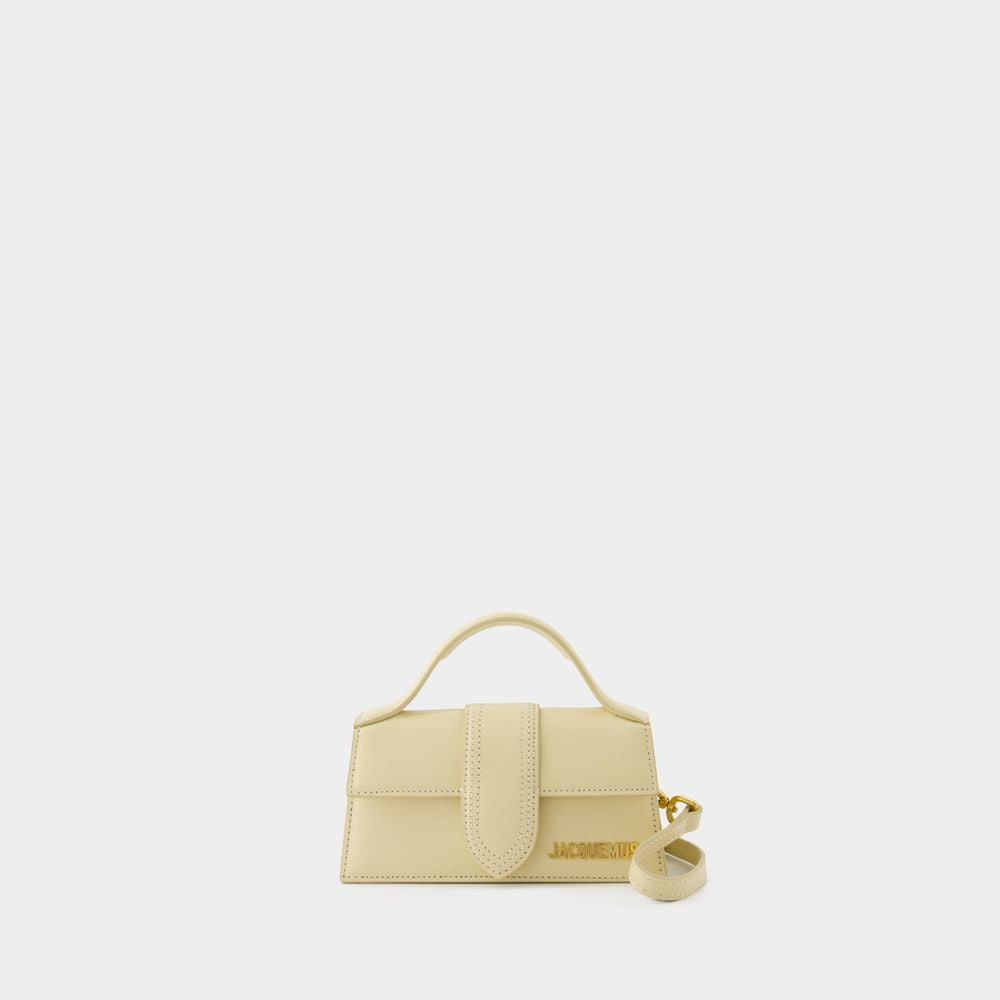 JACQUEMUS Elegant Beige Leather Mini Crossbody Bag