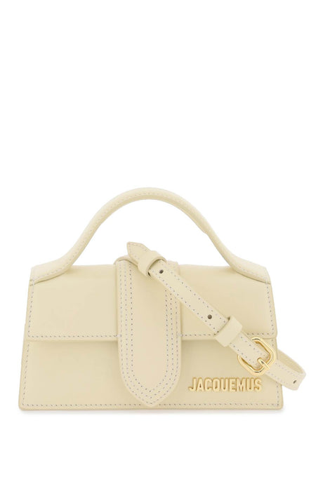 JACQUEMUS Elegant Beige Leather Mini Crossbody Bag