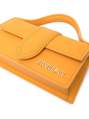 JACQUEMUS Mini Crocodile Effect Handbag with Gold Accents