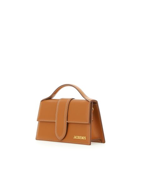 JACQUEMUS Elegant Mini Grand Bambino Crossbody Bag in Brown