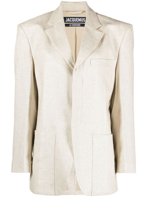 JACQUEMUS Light Beige Blazer Jacket for Women - SS24 Collection