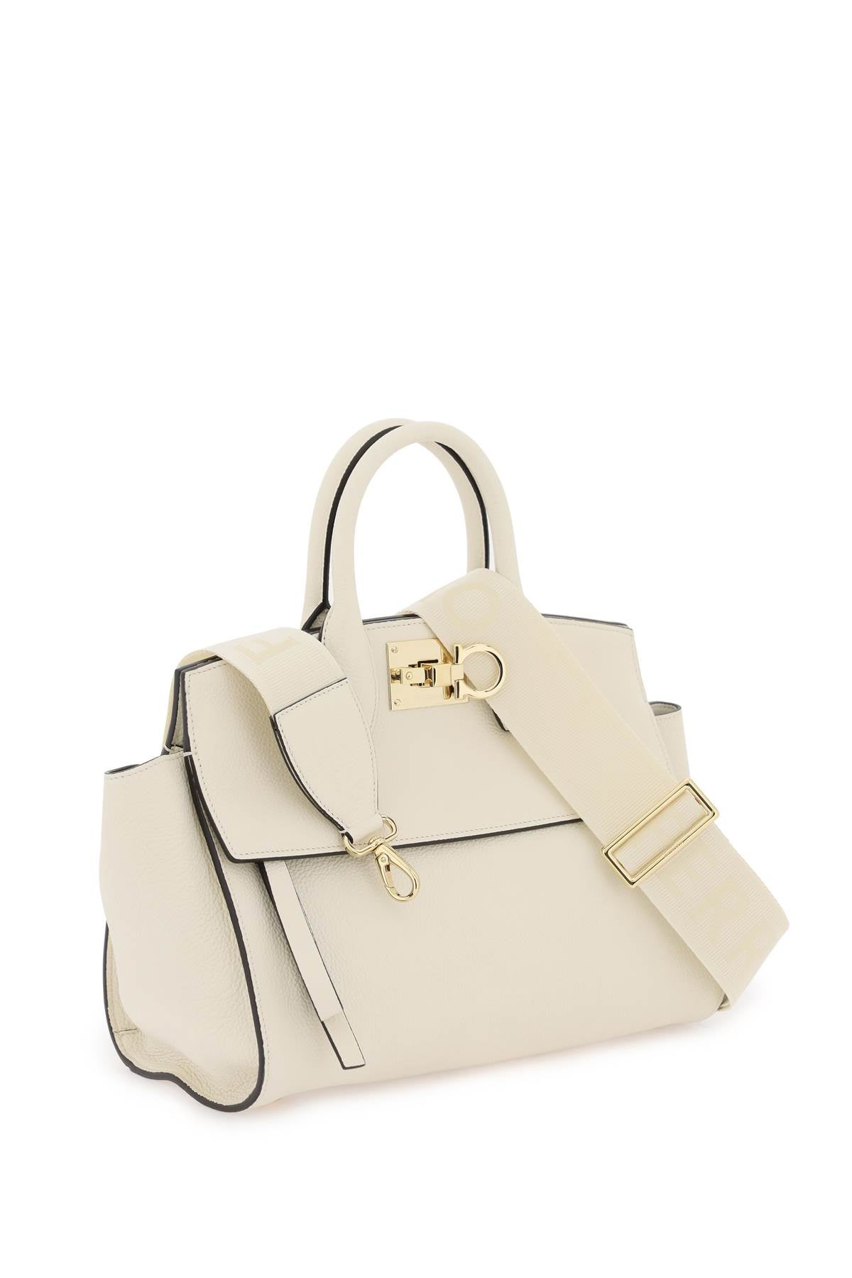 FERRAGAMO Sophisticated Grained Leather Handbag for Women - FW23 Edition