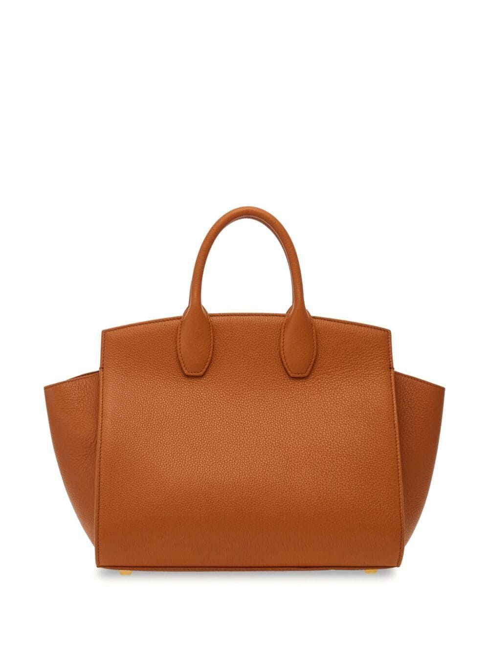 FERRAGAMO Soft Leather Mini Tote Handbag