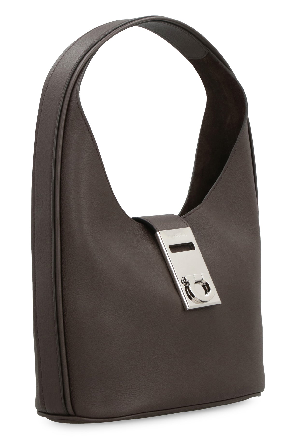 FERRAGAMO Luxurious Brown Leather Hobo Handbag for Stylish Women