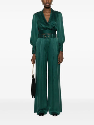 ZIMMERMANN Belted Wide Leg Trousers - SS24 Collection