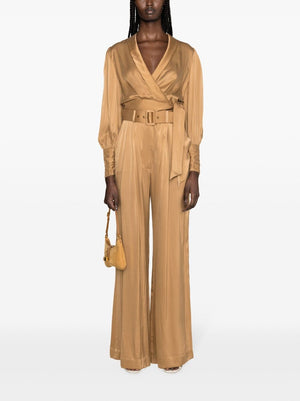 ZIMMERMANN Belted Wide Leg Trousers - SS24 Collection