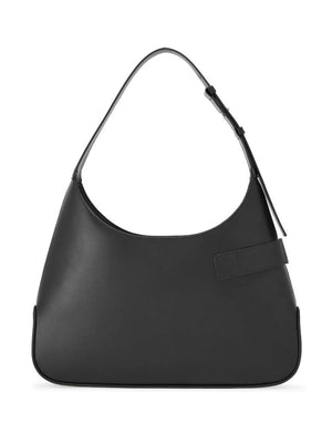 FERRAGAMO Black Asymmetrical Pocket Shoulder Bag for Women - SS24 Collection