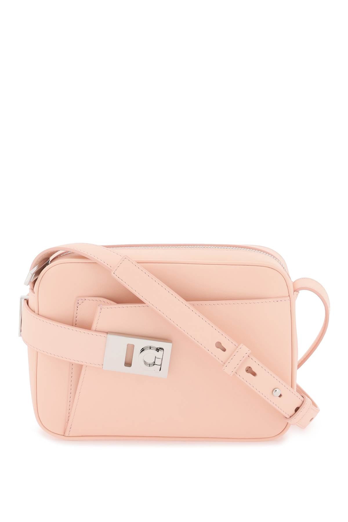 FERRAGAMO Smooth Leather Camera Handbag in Pink for Women - SS24