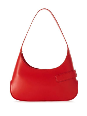 FERRAGAMO Red Calf Leather Medium Hobo Shoulder Bag for Women - SS24