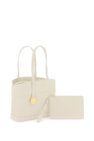 Charming Leather Tote Handbag - White, SS24