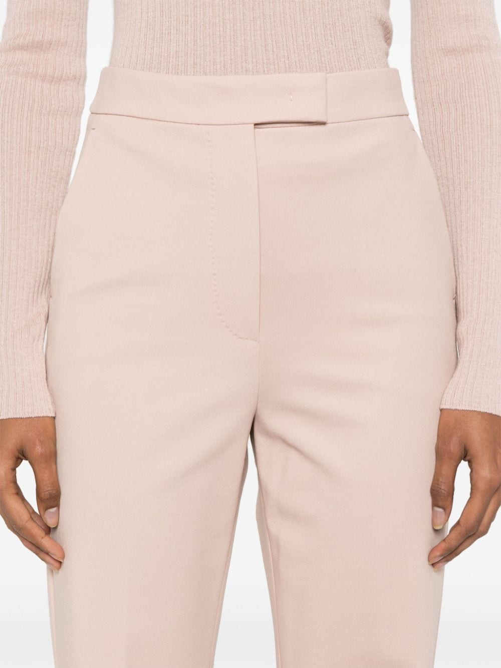 MAX MARA Elegant Powder Pink Knit Trousers