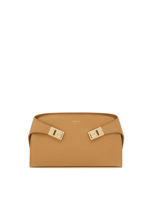 FERRAGAMO Modern Beige Calfskin Handbag for Women