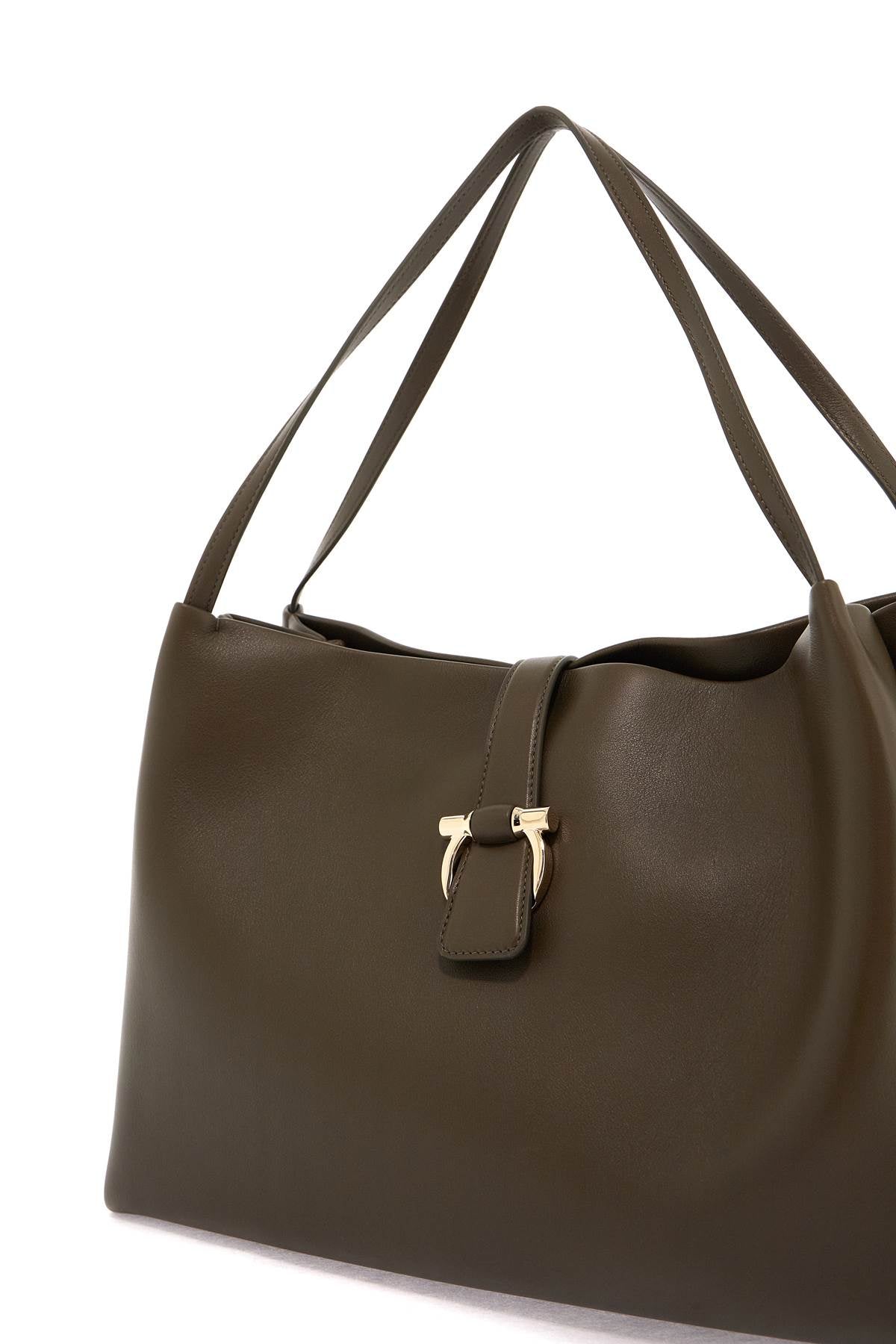 FERRAGAMO Unstructured Leather Tote Handbag