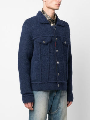 Navy Blue Knitwear for Men - FW23 Collection