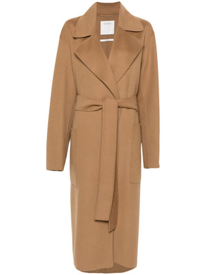 MAX MARA SPORTMAX Long Virgin Wool Jacket with Belt