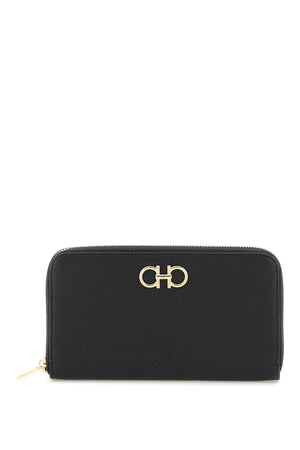 CHLOÉ Luxury Women's Black Gancini Hook Continental Wallet for SS24