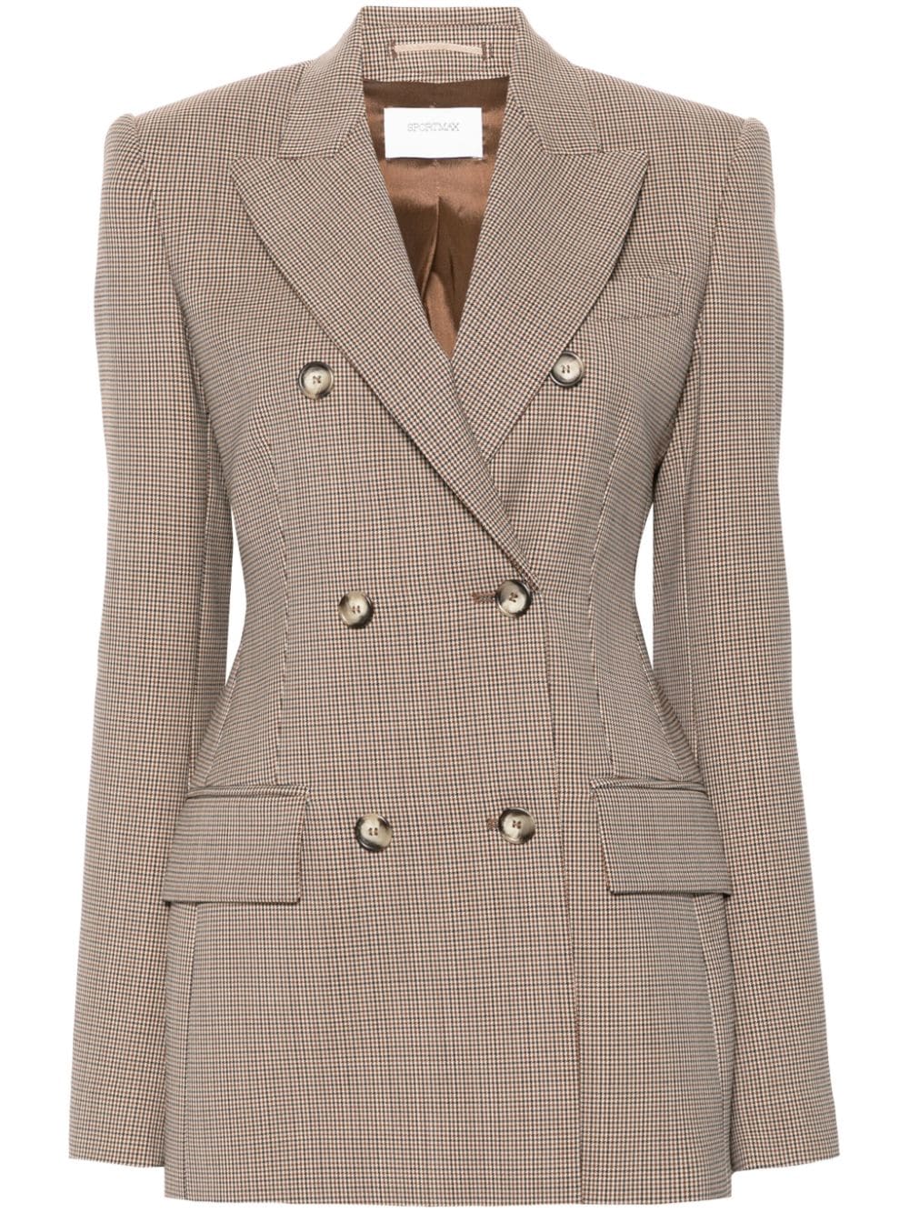 MAX MARA SPORTMAX Elegant Houndstooth Wool Jacket