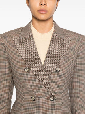 MAX MARA SPORTMAX Elegant Houndstooth Wool Jacket