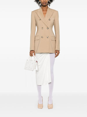 MAX MARA SPORTMAX Elegant Taupe Wool Double-Breasted Jacket