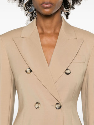 MAX MARA SPORTMAX Elegant Taupe Wool Double-Breasted Jacket