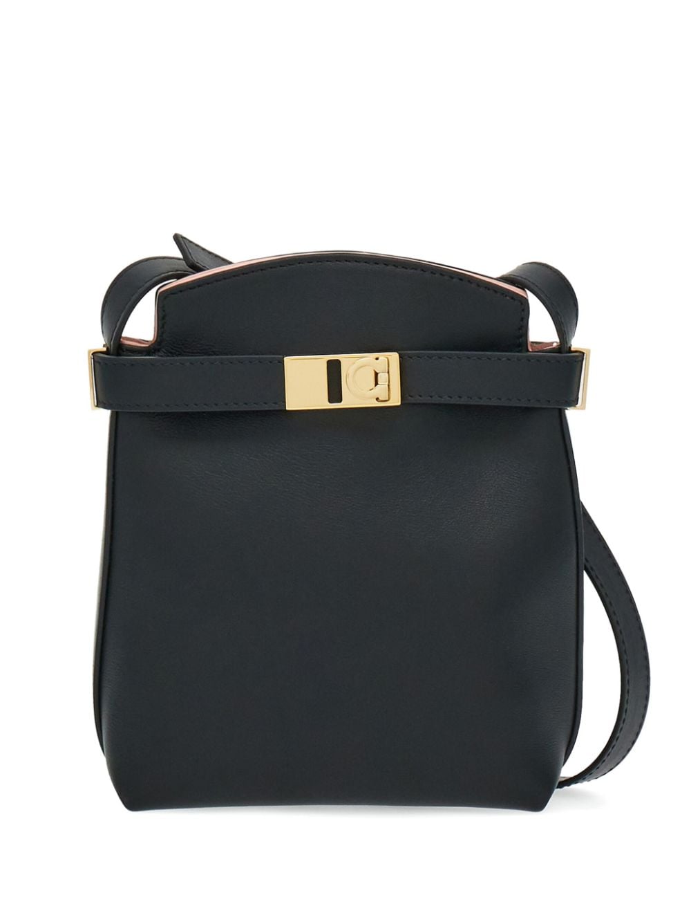 FERRAGAMO Elegant Mini Black Leather Handbag