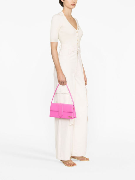 Fuchsia Long Leather Shoulder Bag for Women from JACQUEMUS