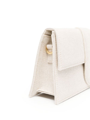 Grey Linen Shoulder Handbag - SS24 Collection