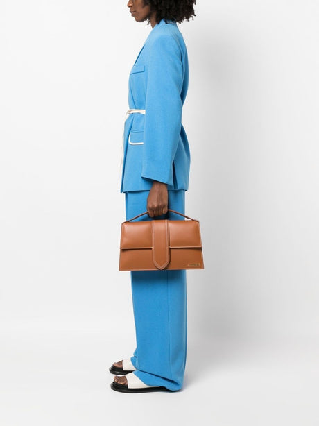 JACQUEMUS Exquisite Bambinou Leather Shoulder Handbag - Light Brown