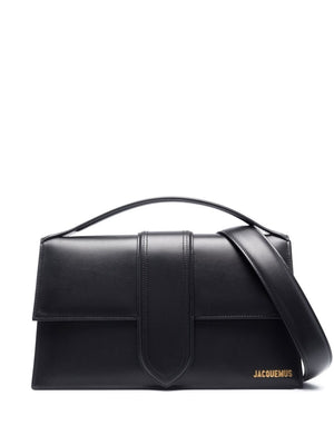 JACQUEMUS Black Leather Shoulder Handbag for Women from SS24 Collection