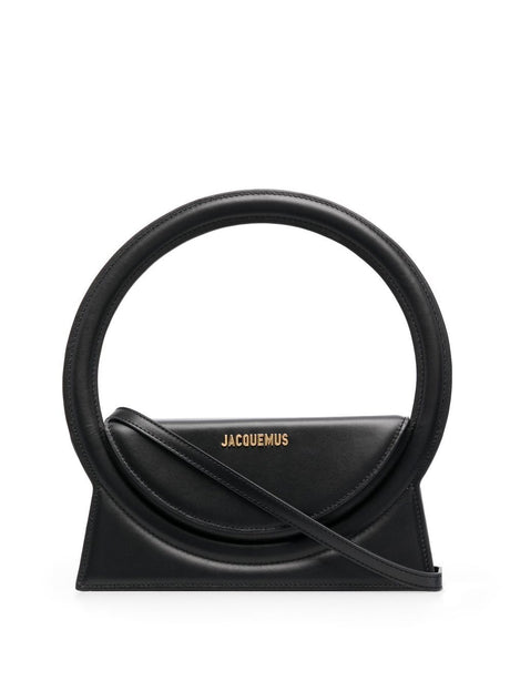 JACQUEMUS Chic Mini Circular Leather Handbag