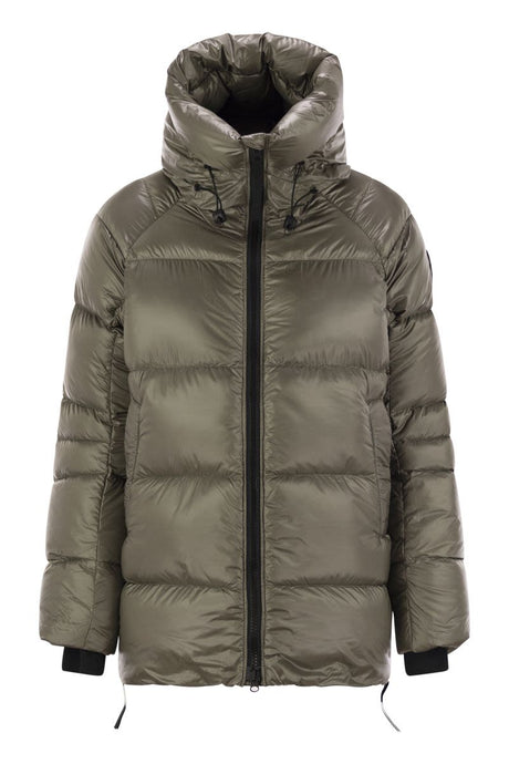 CANADA GOOSE CYPRESS PUFFER - DOWN JACKET WITH BLACK LOGO