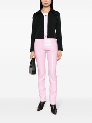 COURREGÈS Rose 5-Pocket Vinyl Pants for Women - SS24 Collection