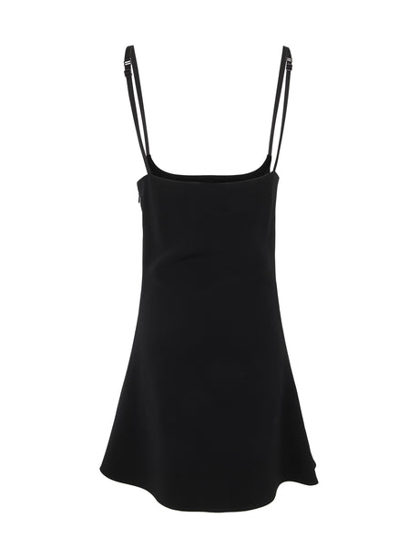 COURREGÈS A-Line Crepe Mini Dress for Women