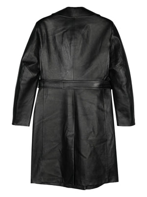 MAX MARA SPORTMAX Mid-Length Leather Belted Jacket