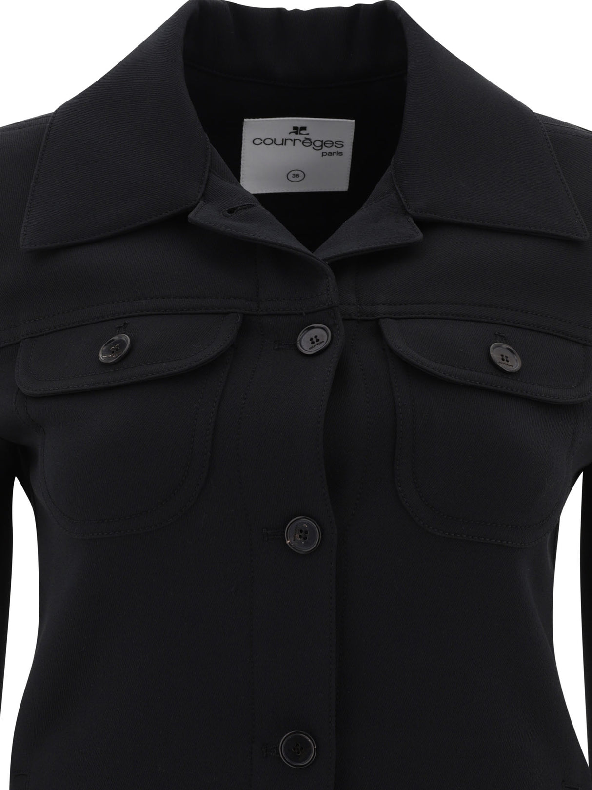 ブラックツイルオーバーシャツトラッカージャケット（女性用）- SS24