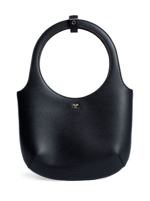 COURREGÈS Luxury Black Calf Leather Handbag for Women - SS24 Collection