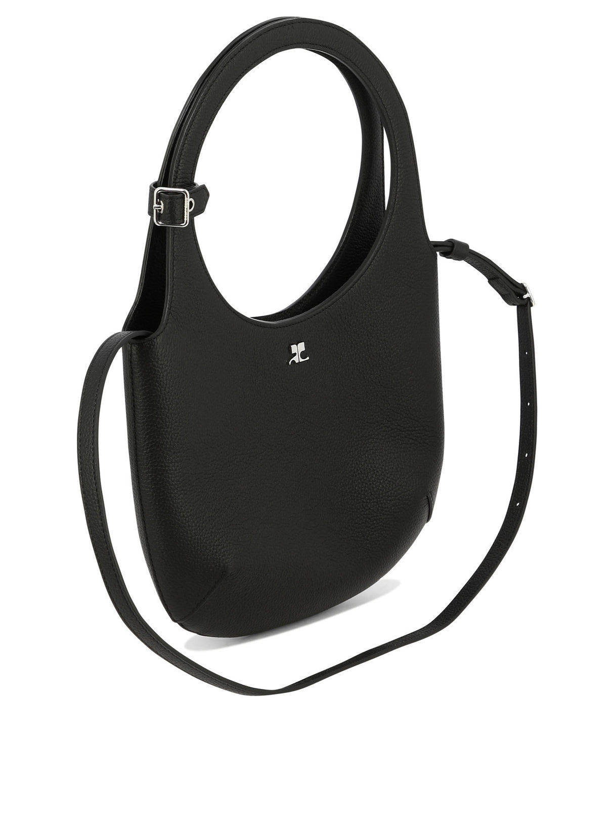 COURREGÈS Black Calfskin Women's Handbag for SS24