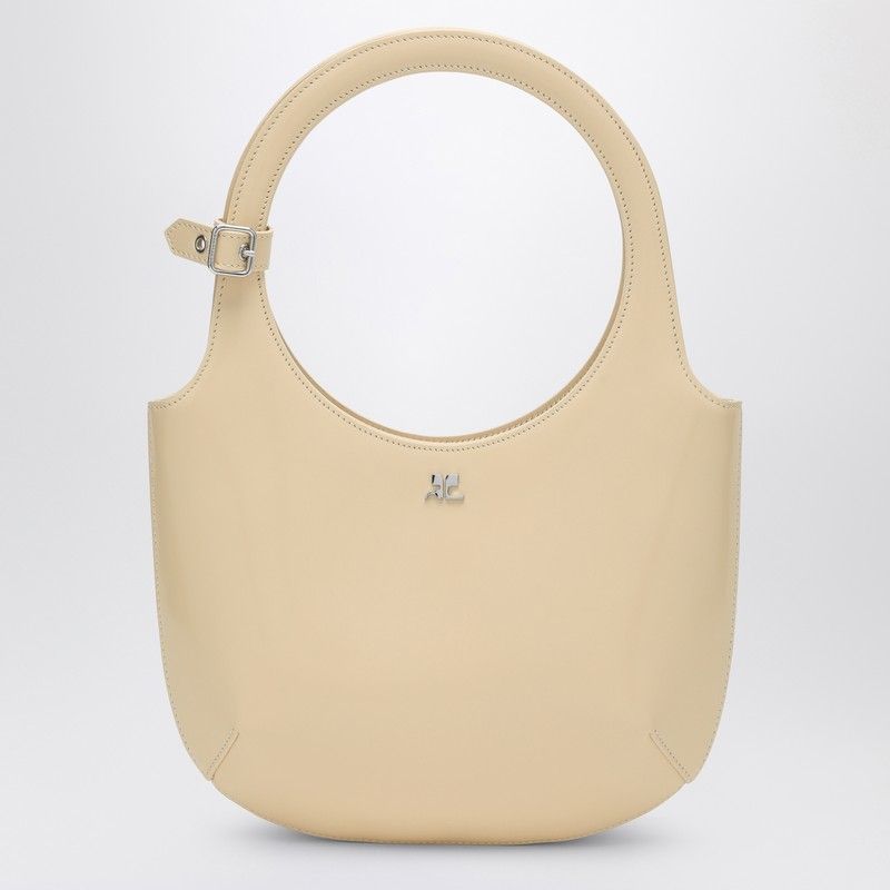 COURREGÈS  HOLY ICED LEATHER Handbag SOFT BUTTER