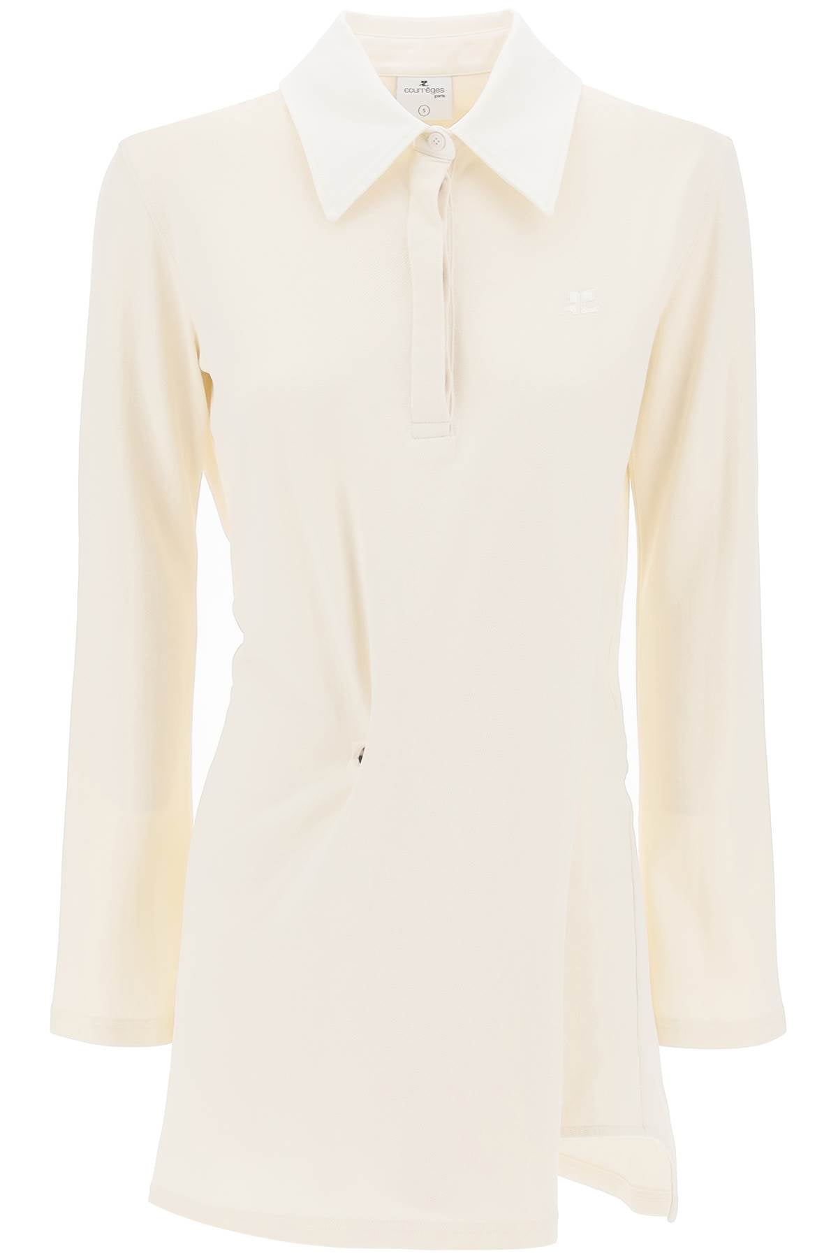 COURREGÈS Twisted Polo Mini Dress - White SS24