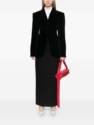 MAX MARA SPORTMAX Velvet Trousers with Notched Lapels for Women