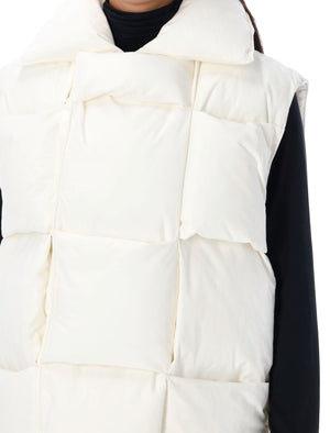 BOTTEGA VENETA Chalk Padded Nylon Gilet for Women - FW22 Collection