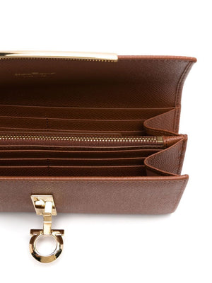 FERRAGAMO Continental Mini Wallet with Gancini Hook