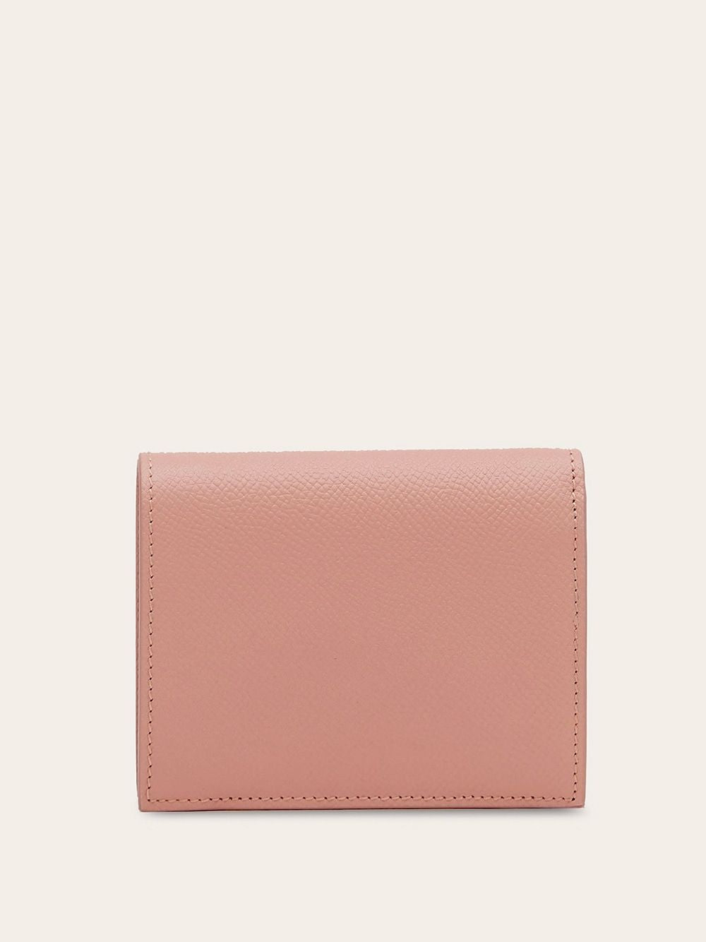 FERRAGAMO Luxury Mini Leather Wallet with Iconic Snap Closure