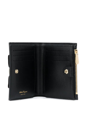 Ferragamo Vara Bow Compact Wallet - Black