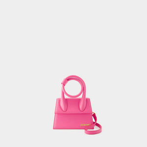 精緻針織手提包 - 粉紅色