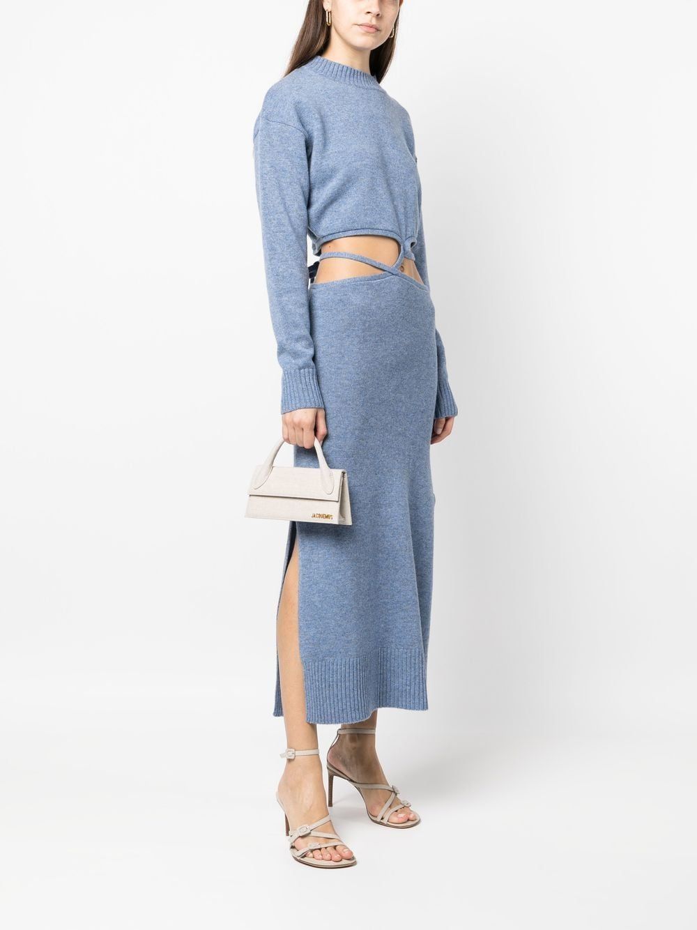 JACQUEMUS Chic Mini Long Handbag in Light Greige