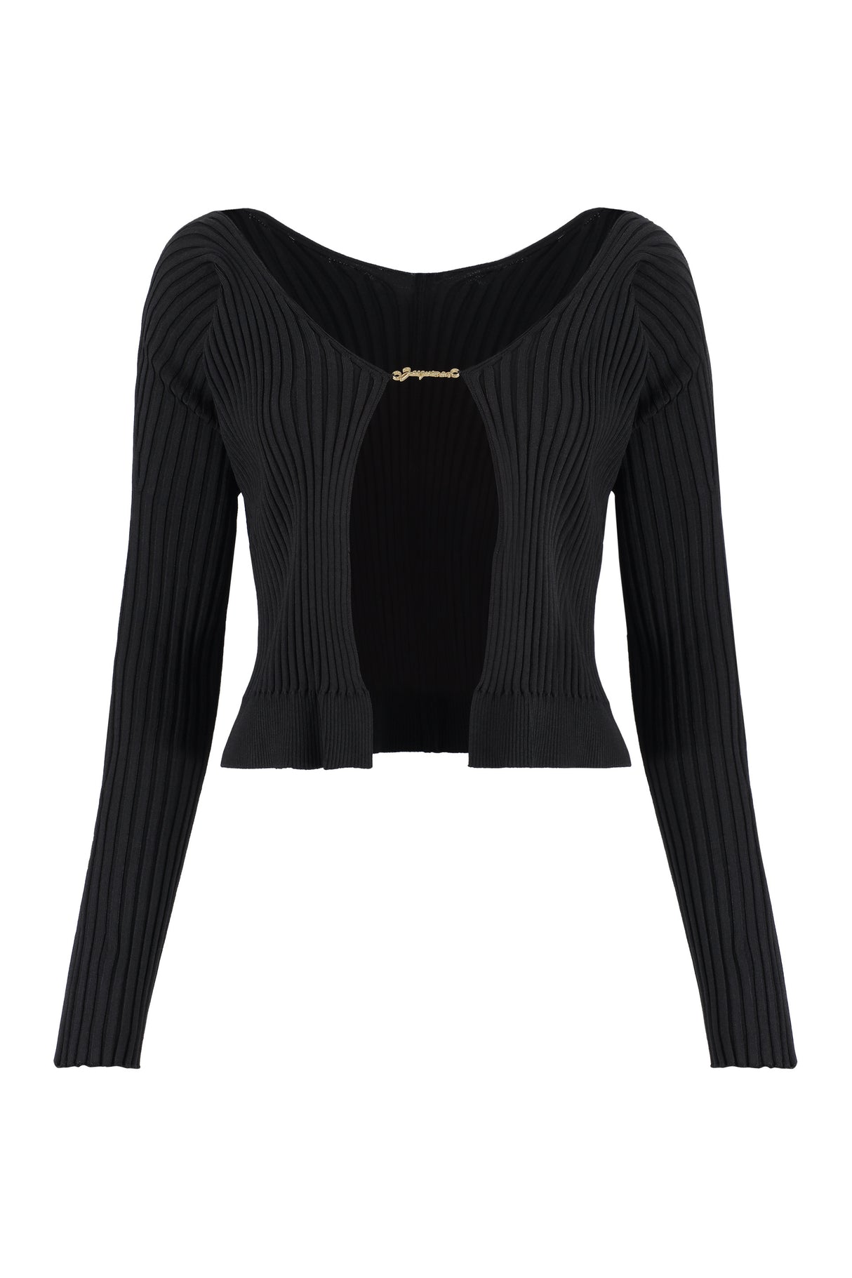 JACQUEMUS Elegant Logo Print Long Sleeve Top