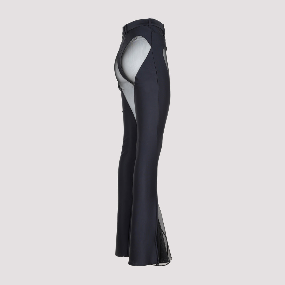 MUGLER Black Flared Leggings for Women - SS23 Collection