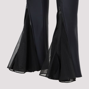 MUGLER Black Flared Leggings for Women - SS23 Collection